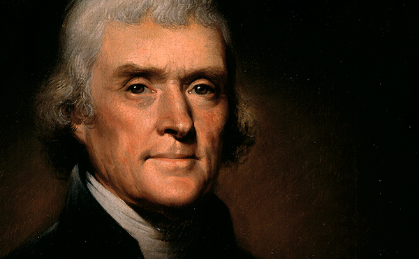 Thomas Jefferson Un ritratto di Thomas Jefferson, terzo presidente Usa - America
