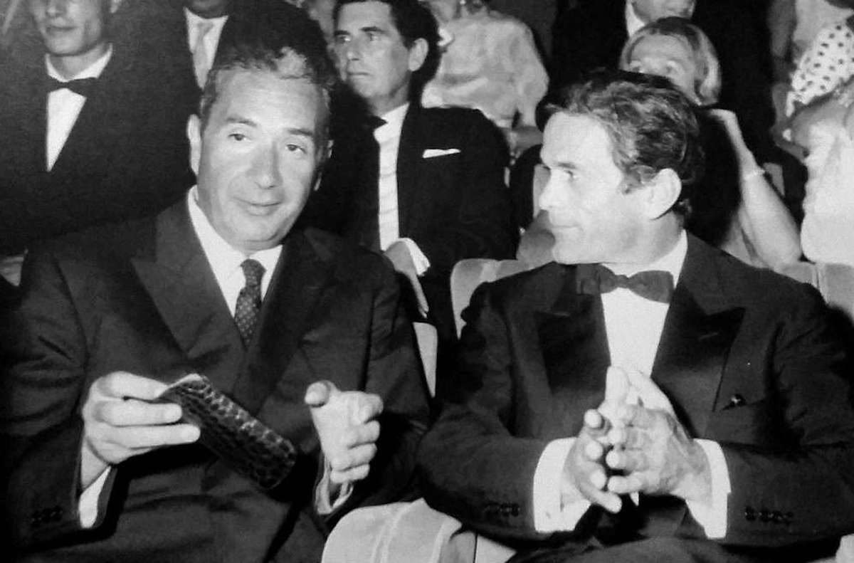 Aldo Moro con Pier Paolo Pasolini a Venezia nel 1964